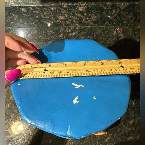 VINTAGE Ceramic Police Bear Coin Piggy Bank 60’s 70’s Collectible Nursery Decor - Picture 15 of 16